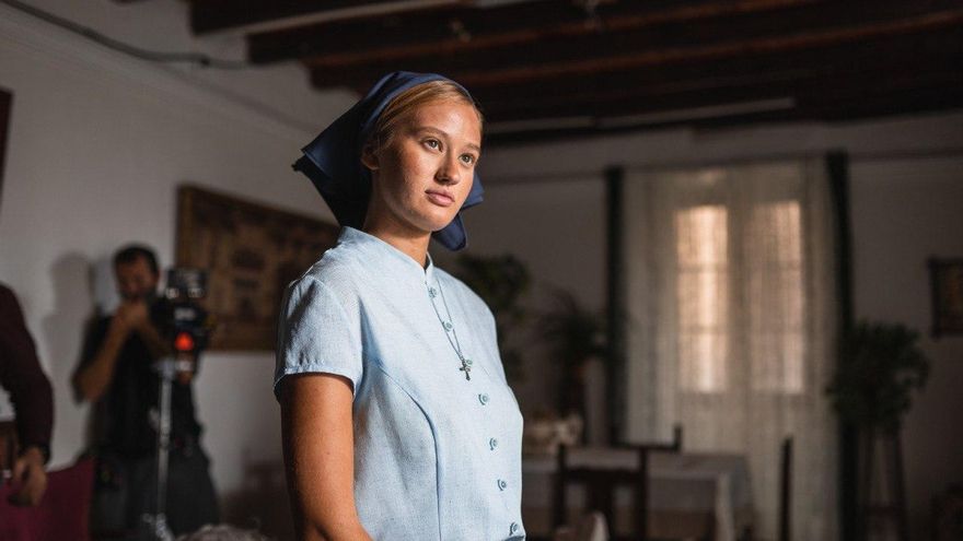 La actriz Berta Mola, durante el rodaje