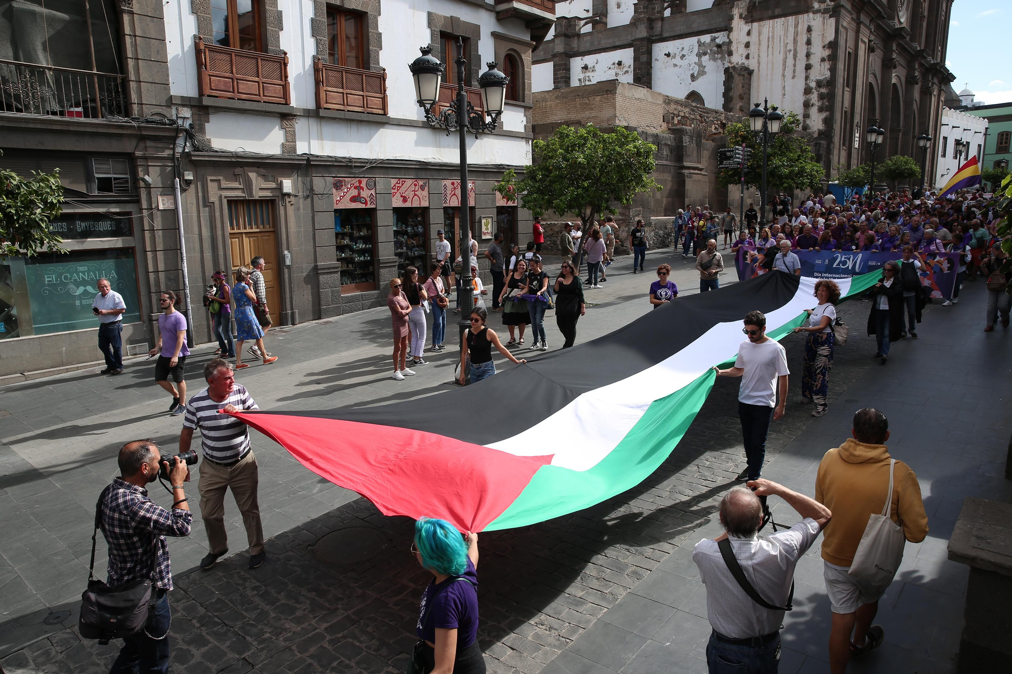 Así se vivió en Gran Canaria la manifestación por el 25N, Día contra la Violencia Machista