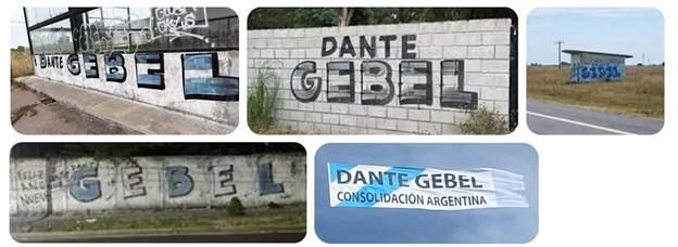 Pintadas a favor de Dante Gebel