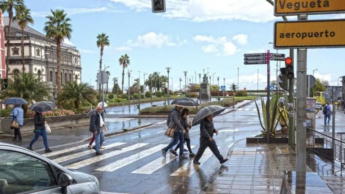 Lluvias débiles y ligero descenso de las temperaturas para empezar la semana en Canarias