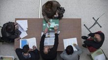 Una mesa electoral