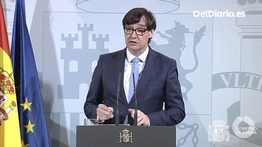 El ministro de Sanidad, Salvador Illa, en rueda de prensa