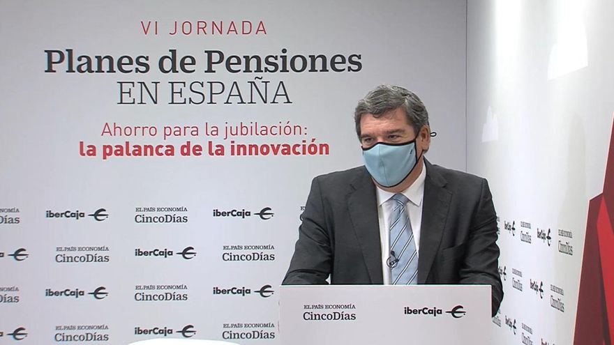 El ministro de Inclusión, Seguridad social y Migraciones, José Luis Escrivá, en la VI edición de la jornada ‘Planes de Pensiones en España' organzada por Cinco Días.