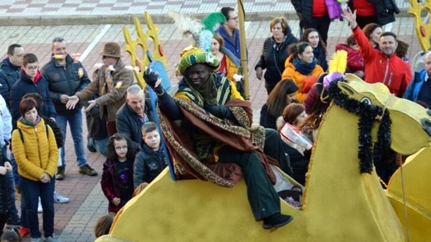 El rey Baltasar en la cabalgata de Villaquilambre.