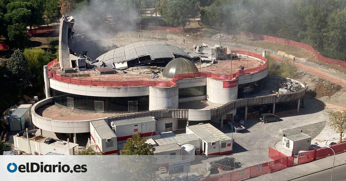 Las explicaciones del confuso derrumbe en la cúpula del antiguo Imax de Madrid: no estaba programado, pero sí previsto
