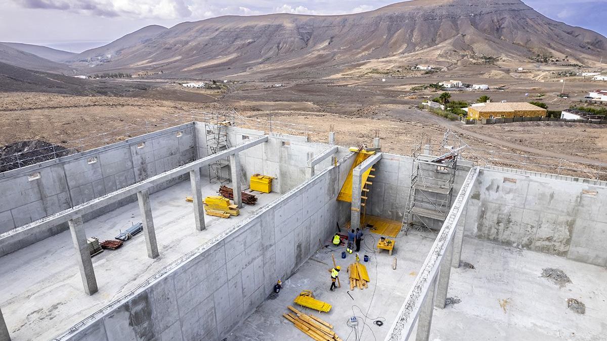 Construcción de una planta hídrica en Fuerteventura.