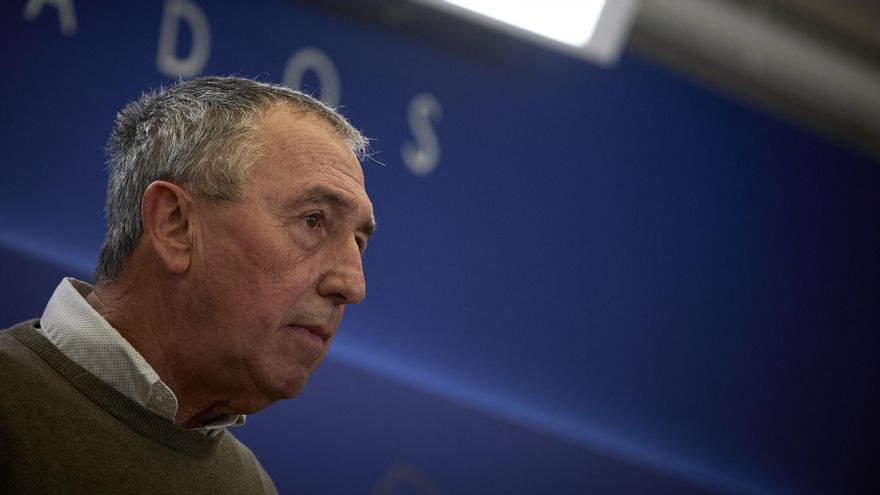 El diputado de Compromís, Joan Baldoví, en una rueda de prensa previa a una junta de portavoces