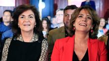 La vicepresidenta junto a la ministra de Justicia, Dolores Delgado.