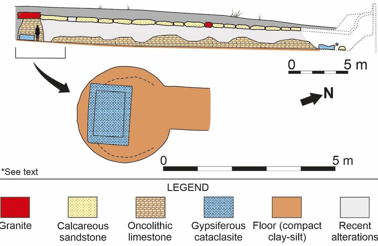 El análisis geoarqueológico confirma que la piedra fue transportada mediante barcas rudimentarias, desplazada posteriormente por tierra cuesta arriba, y colocada en el centro de la cámara funeraria