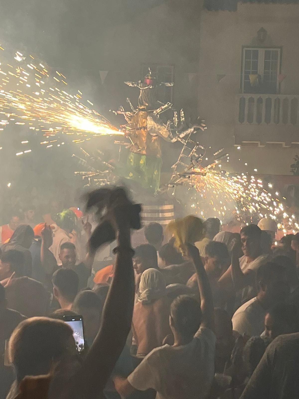 Baile del Borrachito Fogatero este domingo. Foto: BOMBEROS LA PALMA
