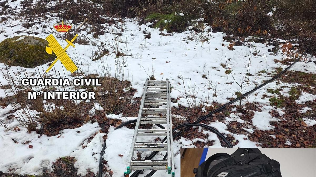 Dos detenidos y un investigado por intentar robar cobre y material de obra en Páramo del Sil y Santas Martas