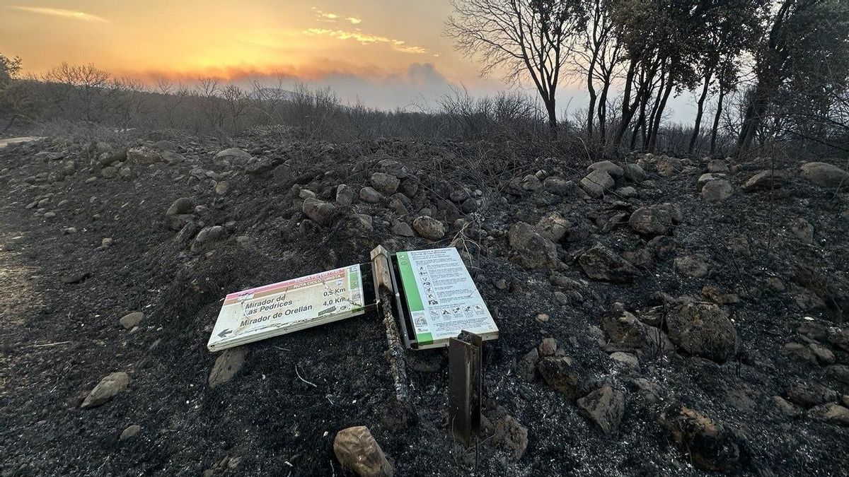 Desolación en Las Médulas tras los incendios forestales