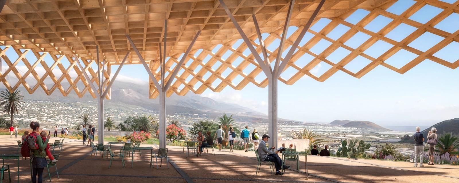 Recreación del futuro parque urbano en Montaña de Tenisca.