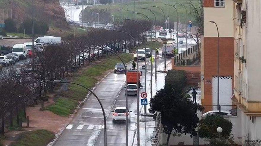 Corte de la calle Ingeniero Ruiz de Azúa.