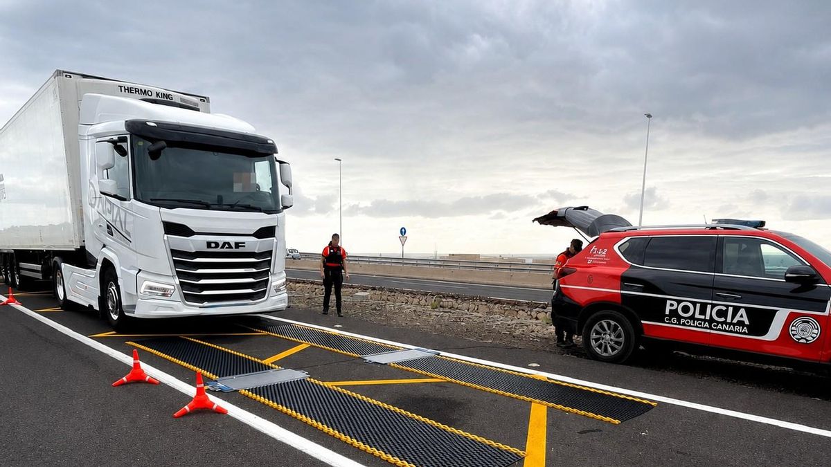 La Policía detecta 27 infracciones de camiones en Tenerife, cuatro inmovilizados por exceso de carga