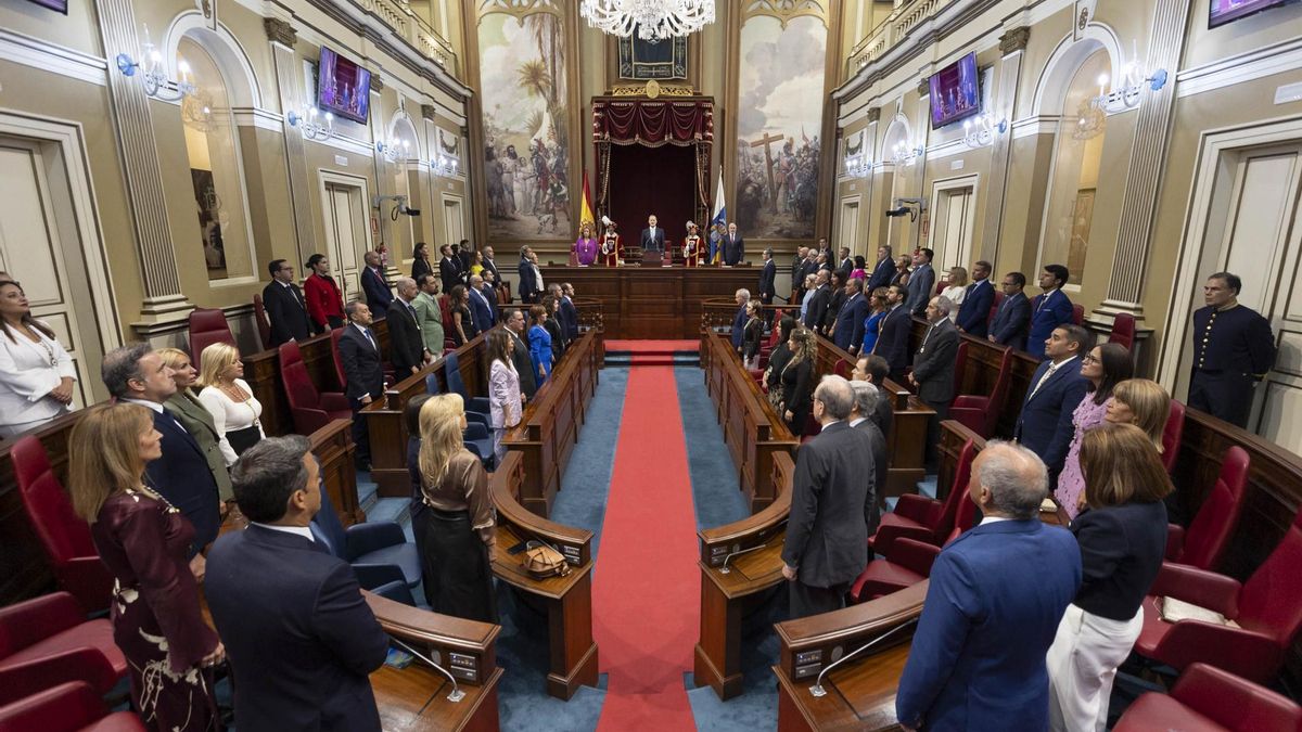 Felipe VI, en su discurso en el Parlamento de Canarias.