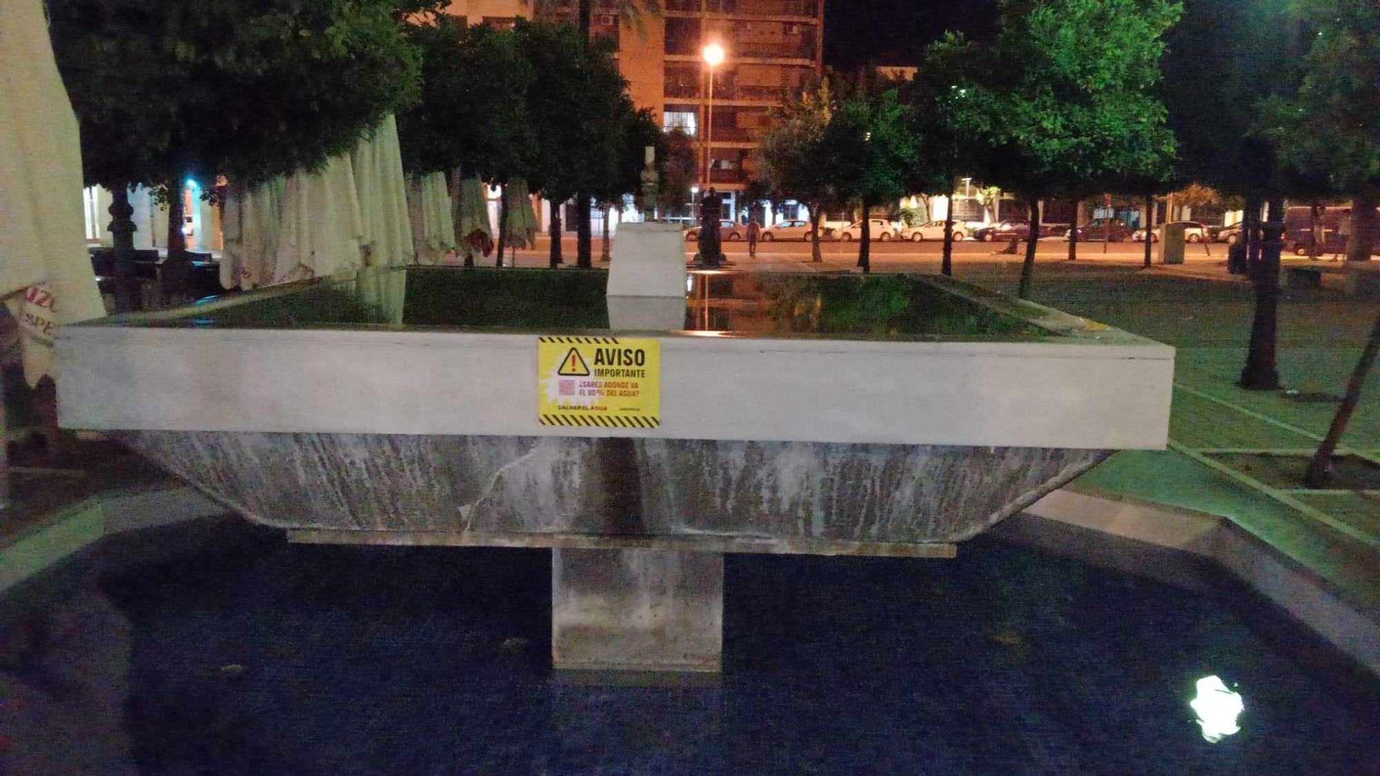 Greenpeace inunda las fuentes de Córdoba con mensajes de advertencia por el regadío intensivo