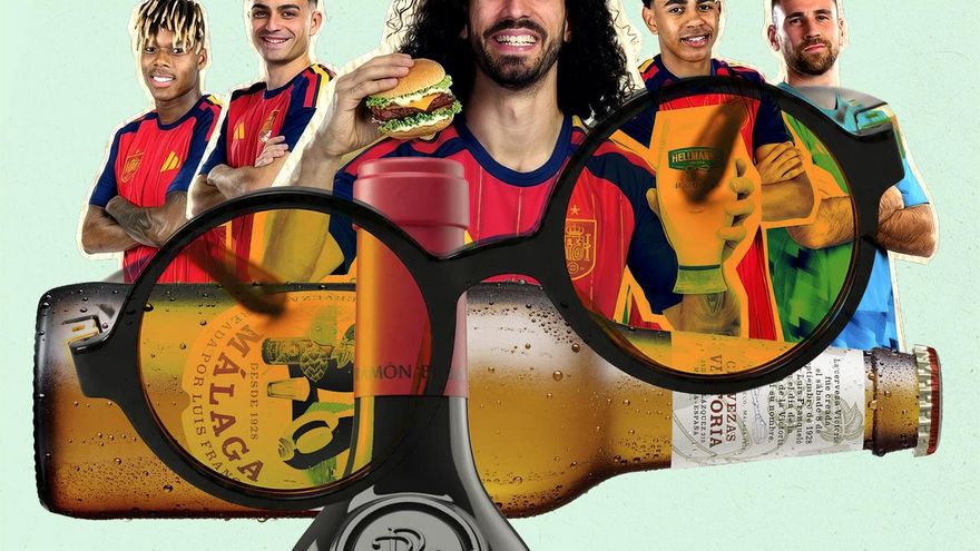 Alcohol, alimentos altos en azúcar y gafas protectoras sin eficacia demostrada: los controvertidos patrocinios de la selección