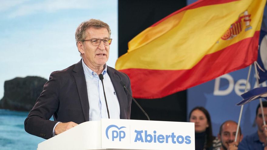 Lider pp alberto nunez feijoo acto cierre campana partido centro civico Euskadi