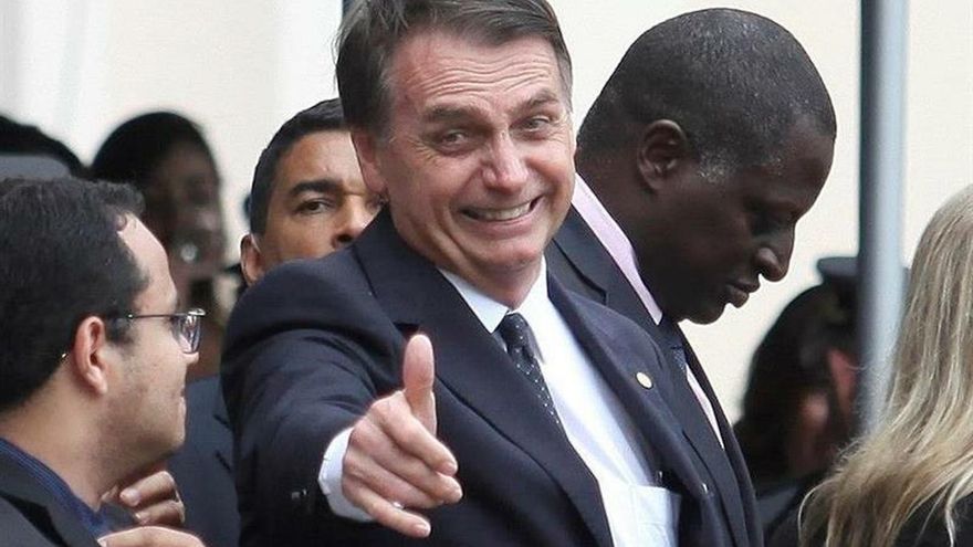 En la imagen un registro del presidente de Brasil, Jair Bolsonaro.