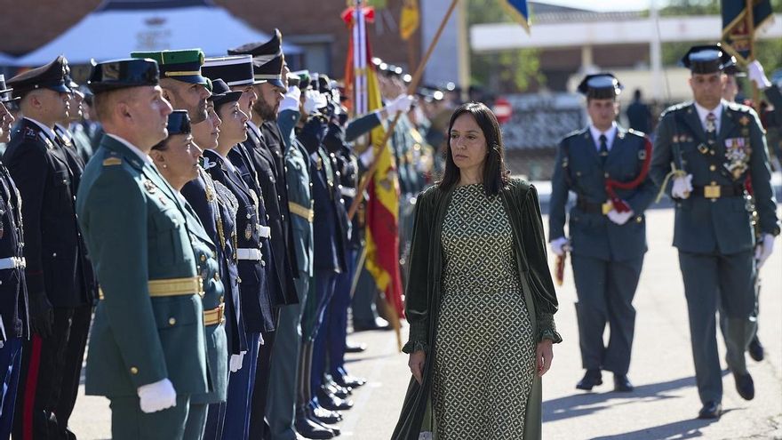 La directora general de la Guardia Civil, Mercedes González, preside la ceremonia de la jura de bandera de la 172ª promoción de guardias en el Colegio de Guardias Jóvenes de Valdemoro (Madrid), en el Colegio de Guardias Jóvenes “Duque de Ahumada”, a 14 de mayo de 2026, en Valdemoro, Madrid (España).