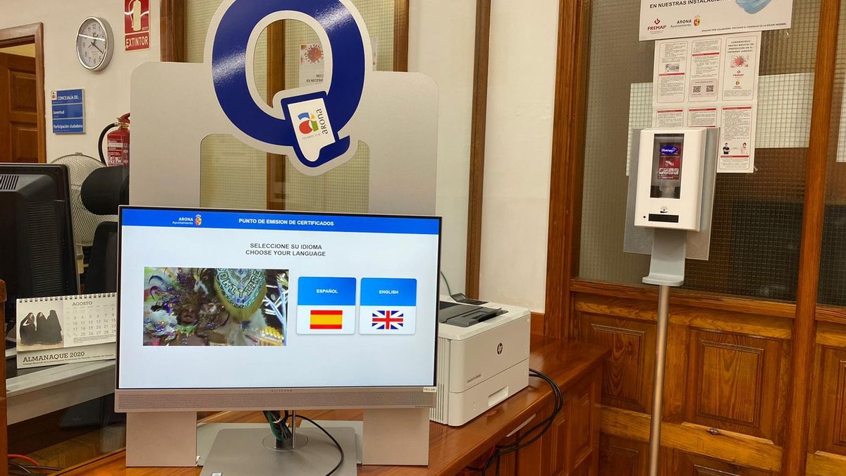 Punto de tramitación de certificados dispuestos por el Ayuntamiento de Arona