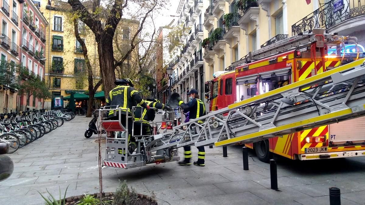Dos coches de bomberos acudieron al aviso de siniestro
