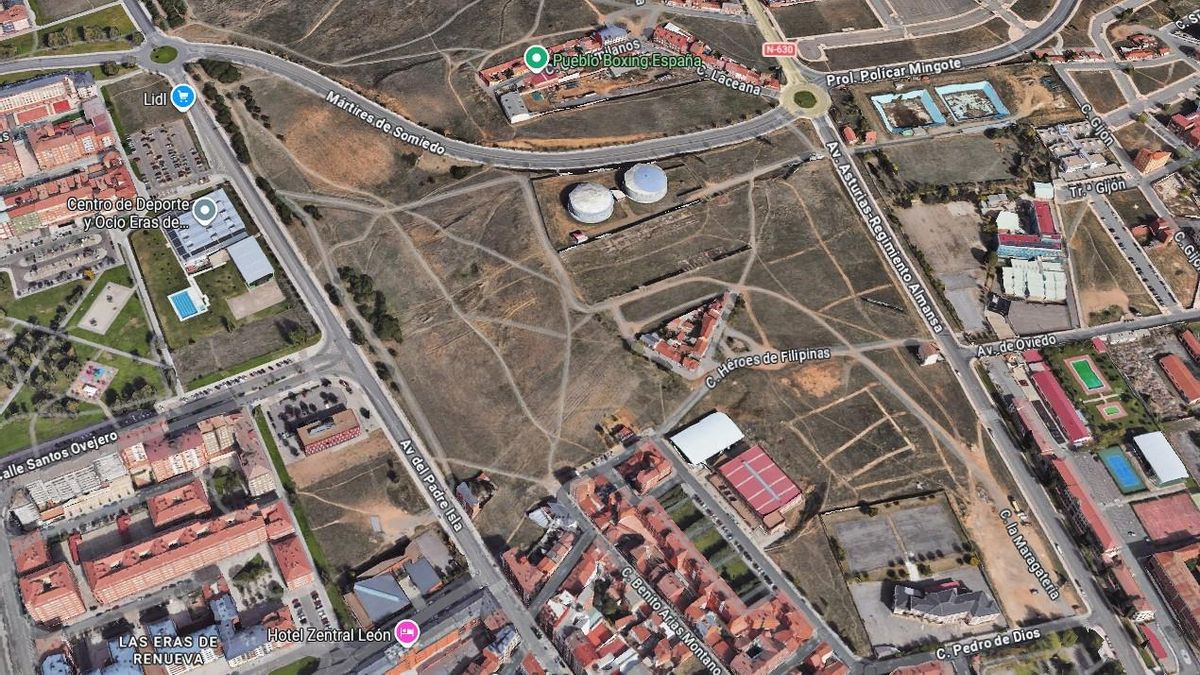 En los descampados entre las avenidas de Asturias y Padre Isla y la Ronda Interior se construirán 480 viviendas.