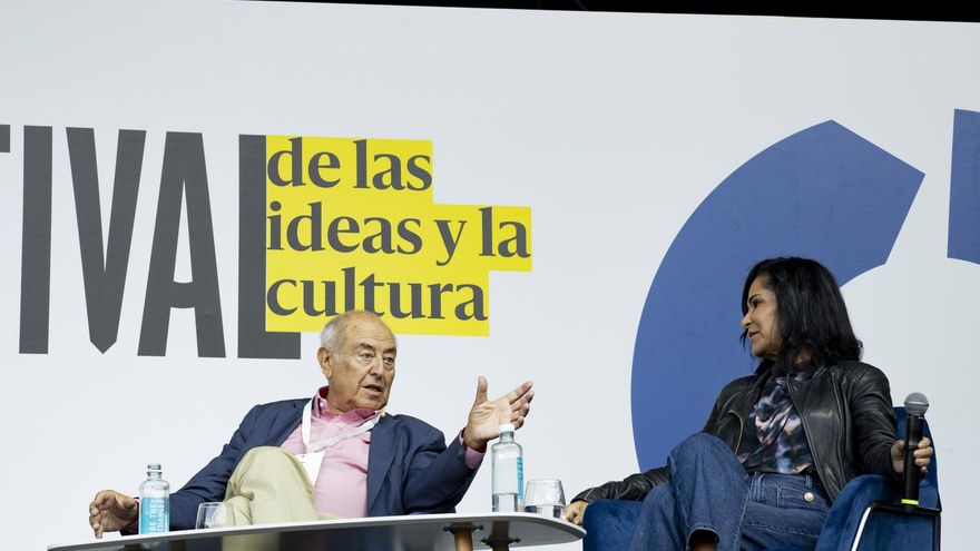 Jose Antonio Marina y Lydia Cacho durante la conversación 'El rincón de pensar'