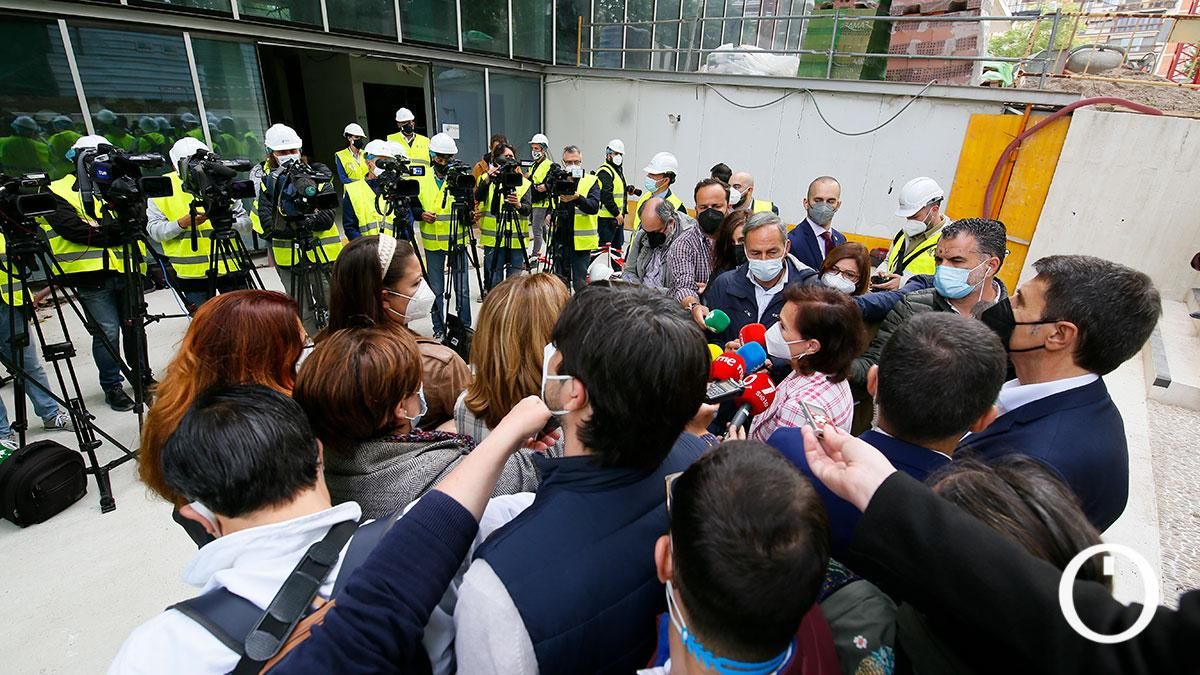 La vicepresidenta del Gobierno Carmen Calvo visita las obras de la Biblioteca del Estado