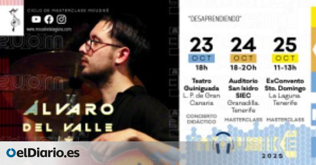 El guitarrista, improvisador y compositor internacional Álvaro del Valle ofrece un concierto didáctico y dos masterclasses, programado por Mousikê