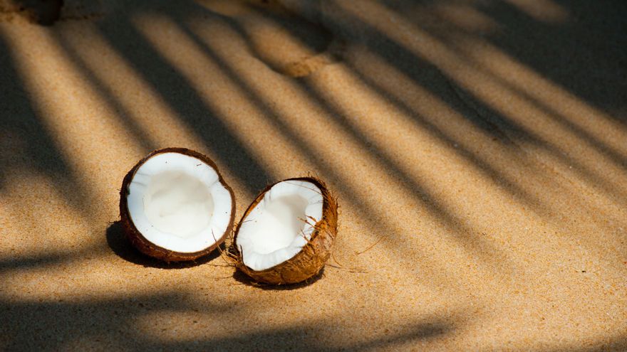 El aceite de coco protegerá tu melena de los rayos del sol y de la sequedad.