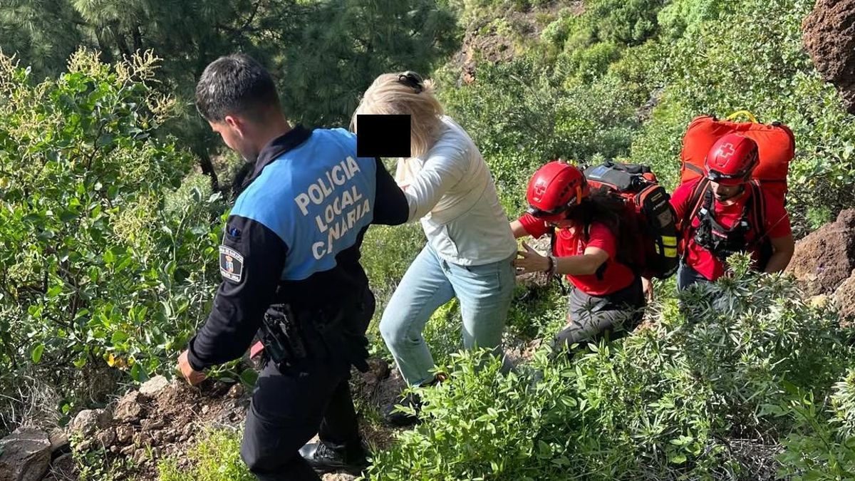 Rescatada una senderista alemana tras accidentarse en un barranco de Garafía
