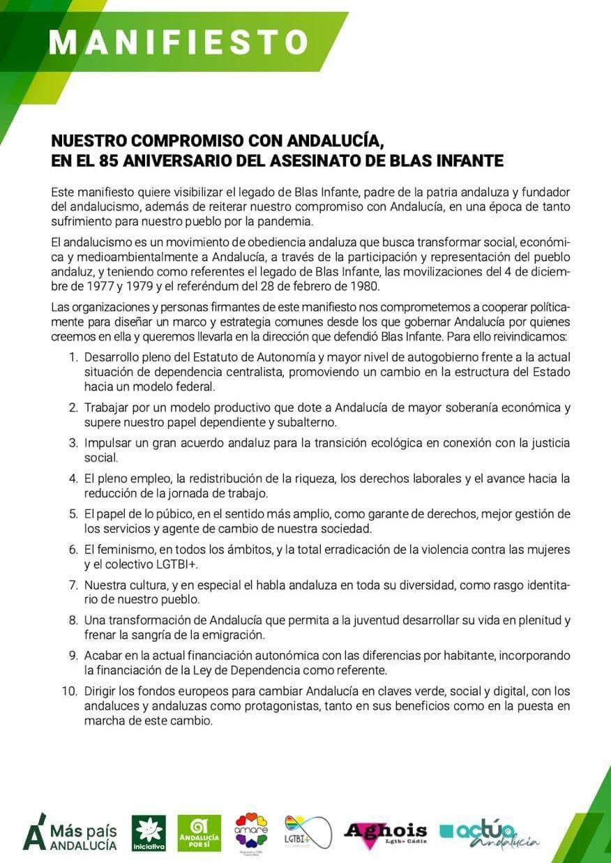 Manifiesto Compromiso por Andalucía