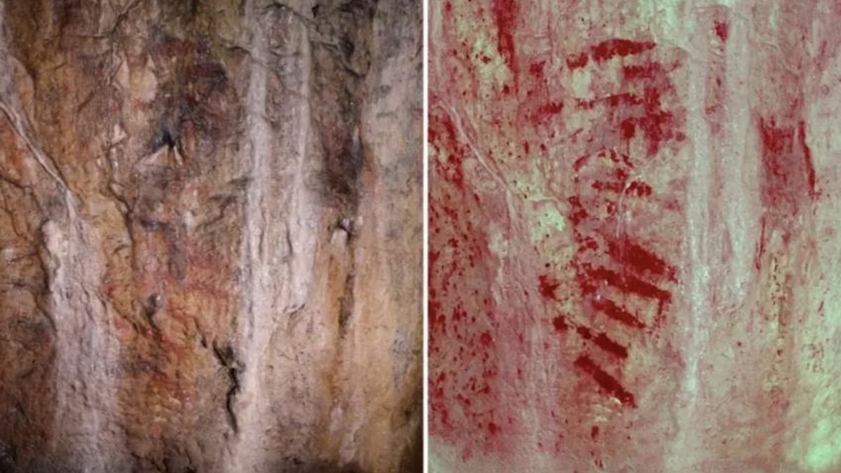 Gran Bretaña gana una pieza clave de su pasado: unas simples líneas rojas adelantan el origen de su arte rupestre