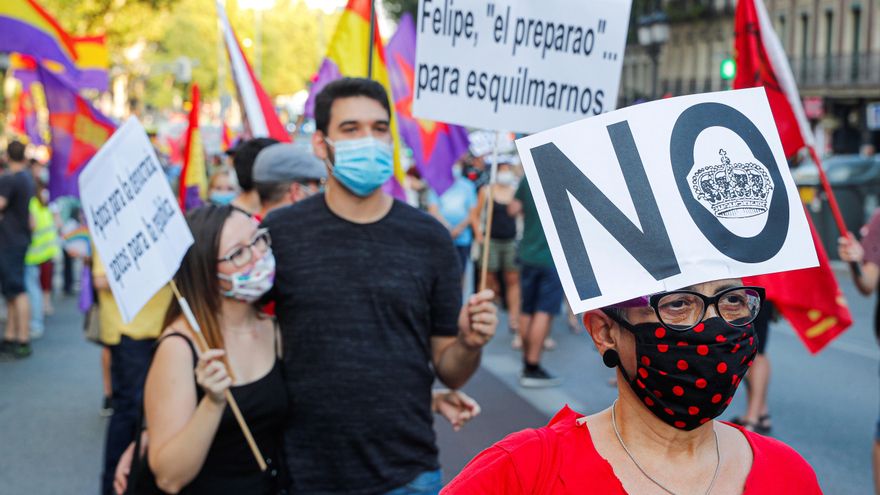 Una marcha reivindica la república en Madrid contra una monarquía "corrupta"