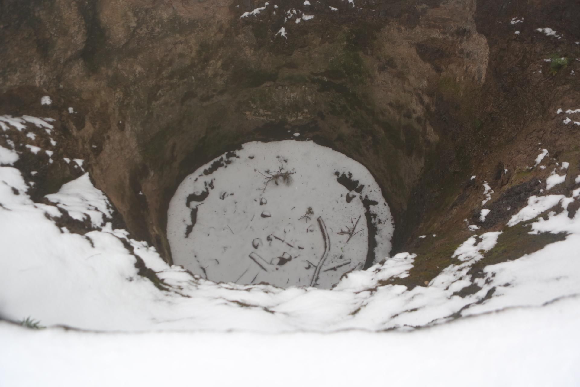 Nieve en el Pozo de Las Nieves