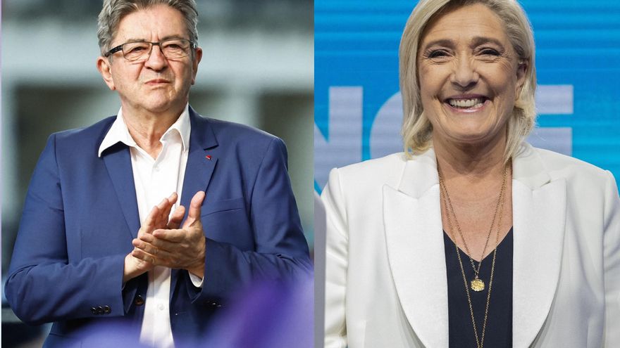 Le Pen y Mélenchon preparan un duelo presidencial ante el declive del macronismo