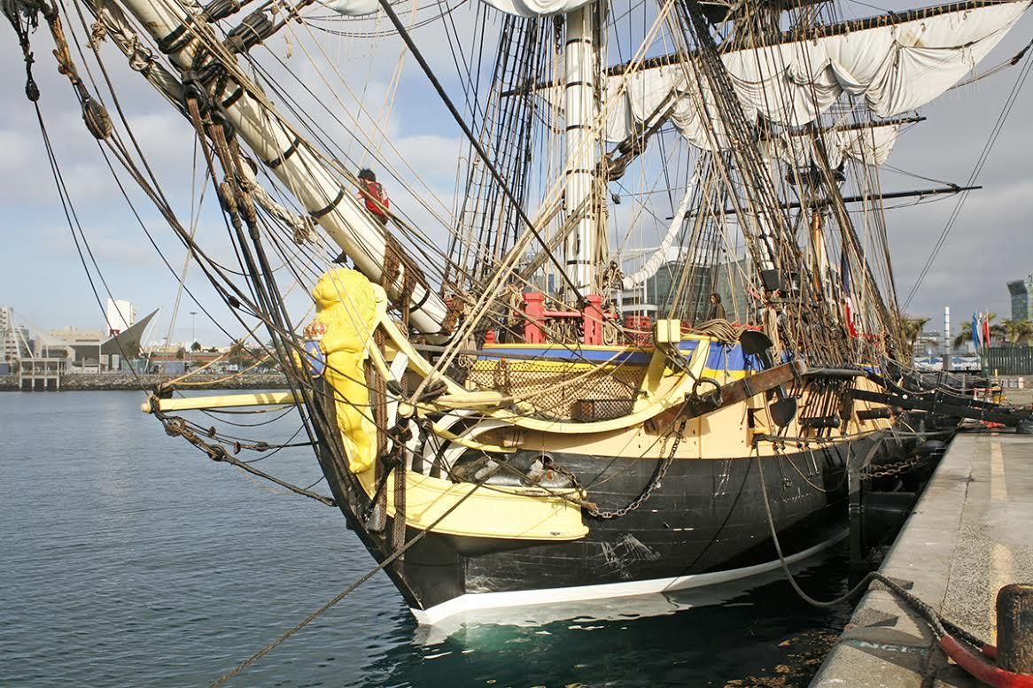 'L’Hermione', en el muelle de Santa Catalina. (ALEJANDRO RAMOS)