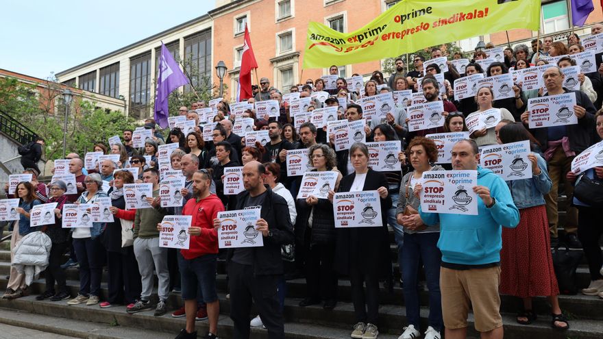 LAB acusa a Amazon de "perseguir" a los trabajadores de la planta de Trapagaran como represalia por las huelgas