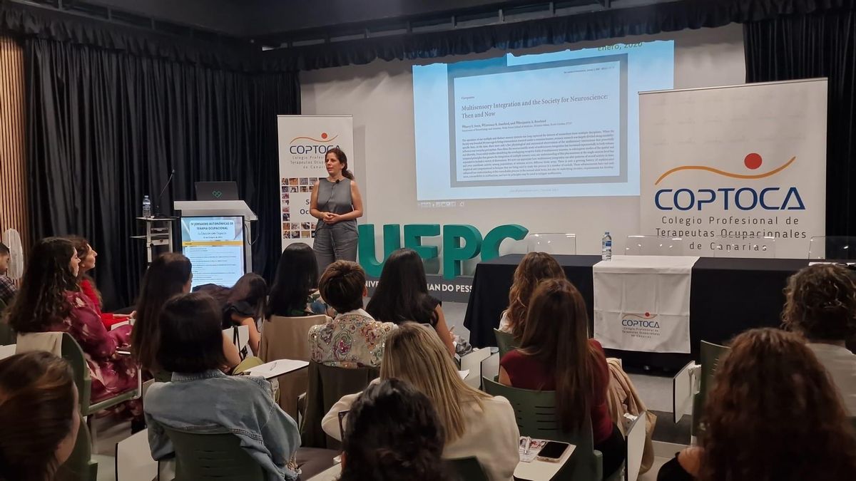 La terapeuta ocupacional Pilar Toledo, durante su ponencia.