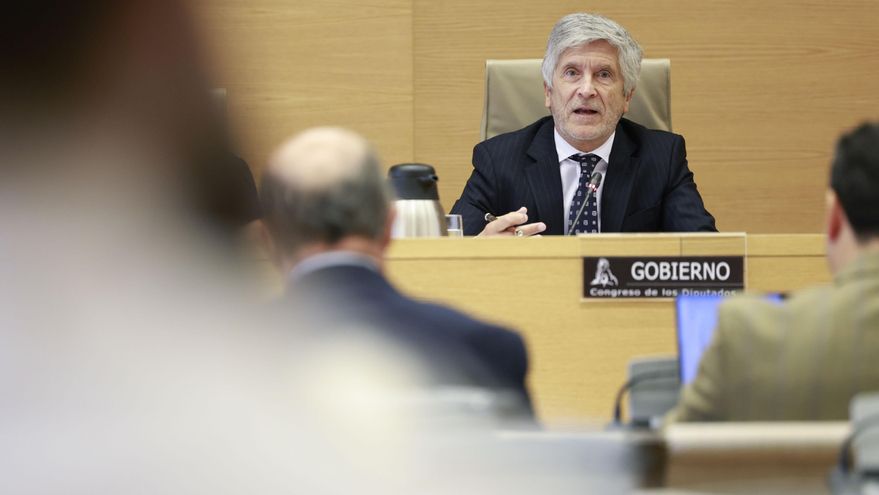 El ministro del Interior, Fernando Grande-Marlaska, comparece este viernes a petición propia en la comisión de Interior del Congreso para informar de la gestión de su departamento en torno a la crisis migratoria de Ceuta.