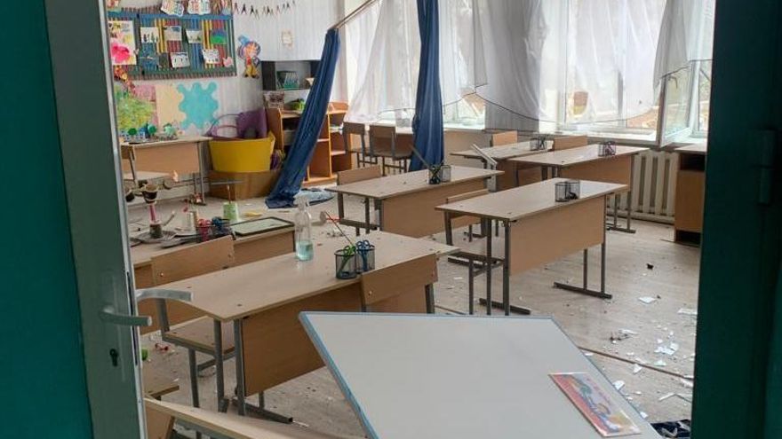 Imágenes del ataque ruso contra un puesto de ayuda humanitaria en la región de Donetsk.
