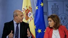 El ministro José Ignacio Wert y la vicepresidenta Soraya Sáenz de Santamaría.