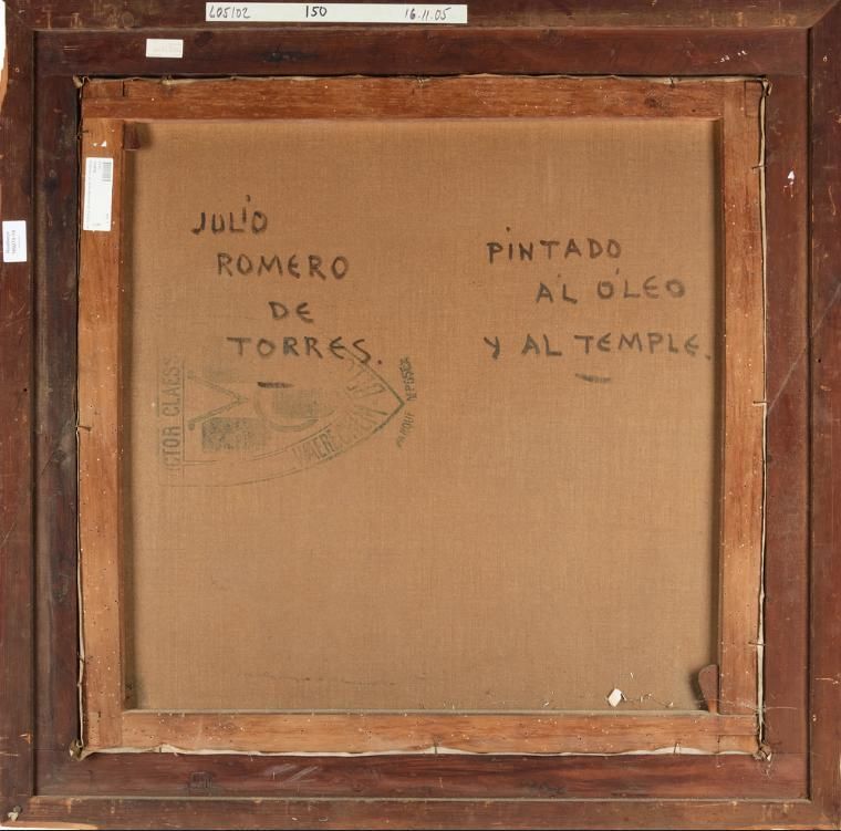 Reverso del cuadro vendido en Londres.