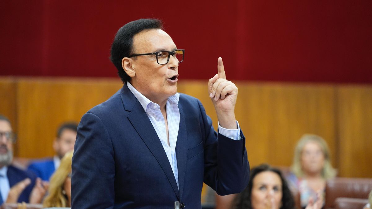 El consejero de Universidad, Investigación e Innovación, José Carlos Gómez Villamandos, interviene en el Pleno parlamentario del 10 de julio