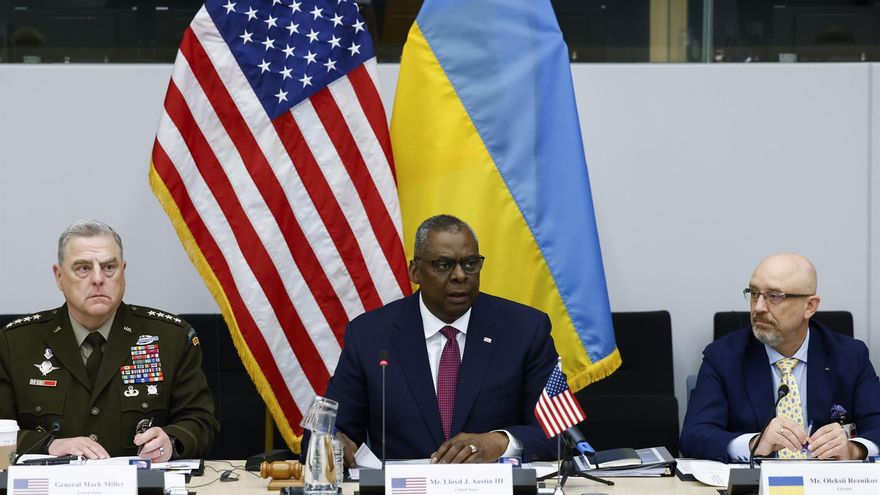 El secretario de Defensa de EEUU, Lloyd Austin, en Bruselas.