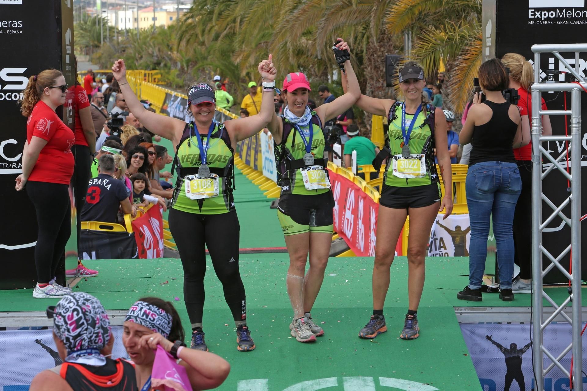 Llegada a meta en la Transgrancanaria 2016. (Alejandro Ramos).
