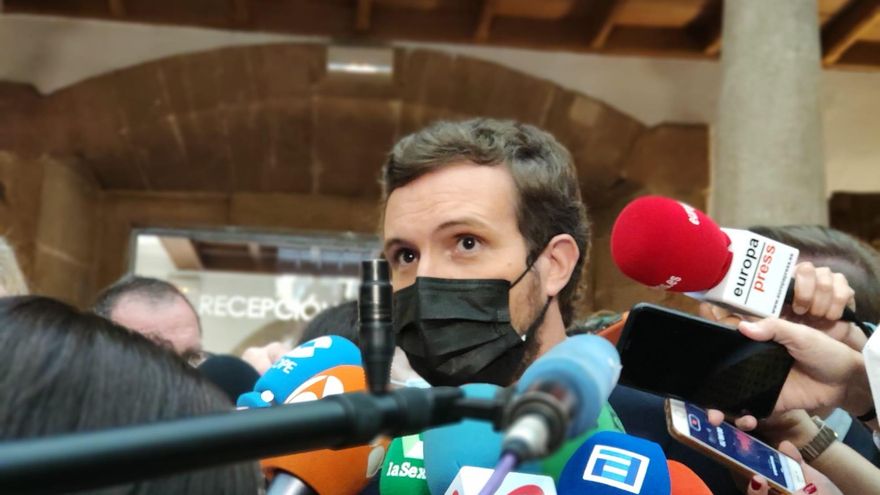 El presidente del PP, Pablo Casado