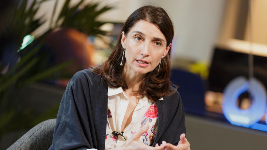 Pilar Llop, durante la entrevista.
